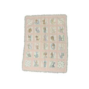 [Vintage] Handmade Quilted Precious Moments Baby Blanket